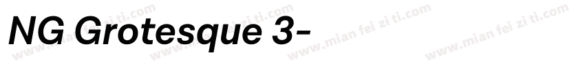 NG Grotesque 3字体转换